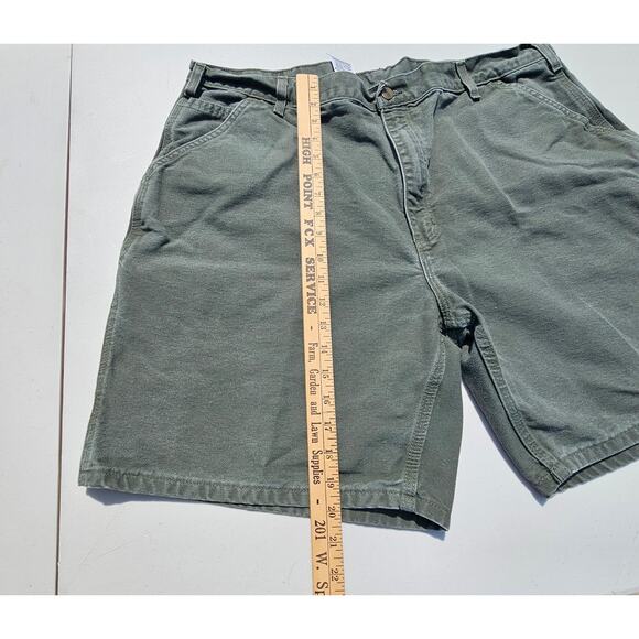 Vintage Carhartt Shorts Mens 42 Moss Green Pockets 8.5" Inseam Workwear Cargo - Picture 7 of 9